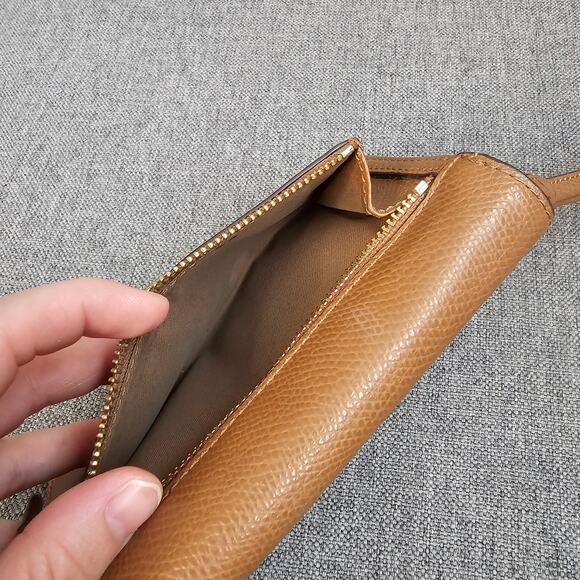 Coach Brown Leather Monogrammed Small Wristlet - Picture 7 of 13
